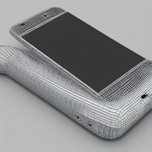 Prompt: a 3 d render of a smartphone from the year 2 0 5 0, highly detailed