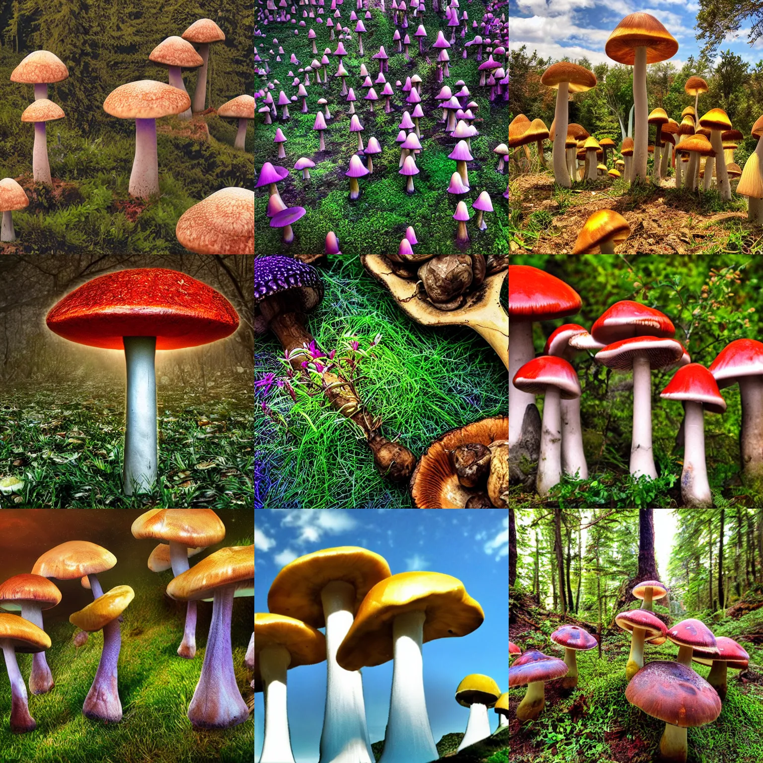 Prompt: Acceleraytar is the land of psylocybin mushrooms