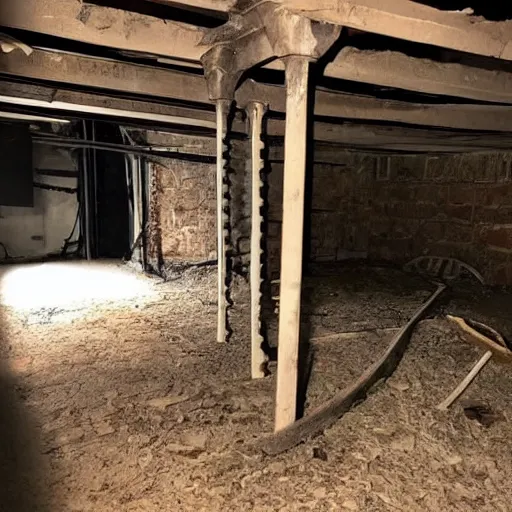 Image similar to skeleton in basement, craigslist photo