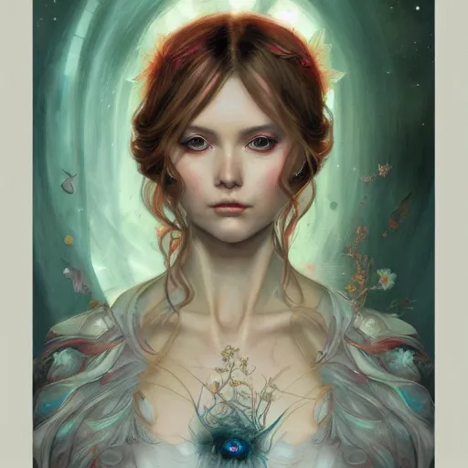 Image similar to a portrait in the style of anna dittmann and donato giancola.