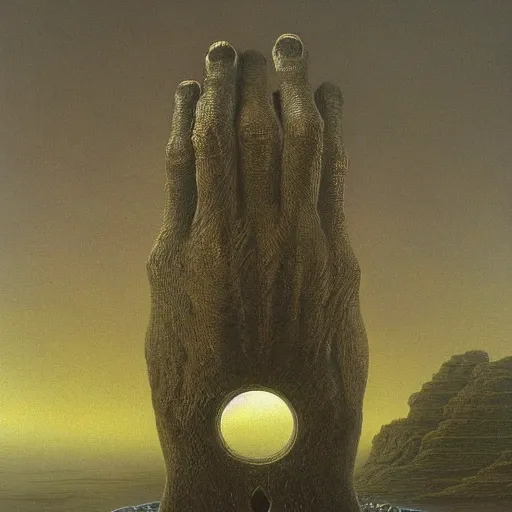 Image similar to halo ring from the game halo, zdzisław beksinski