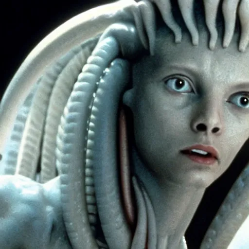 Image similar to medusa, still from the movie alien