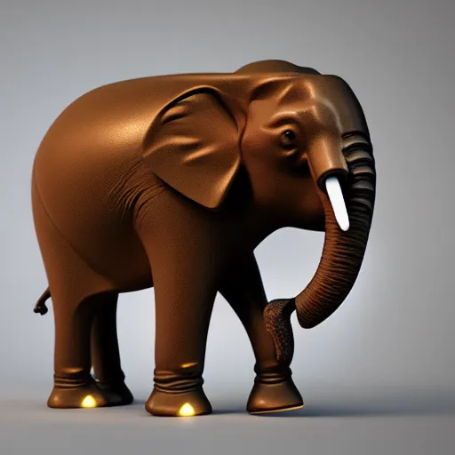 Prompt: elephant imbued with electricity, spotlight + subsurface scattering + octane render