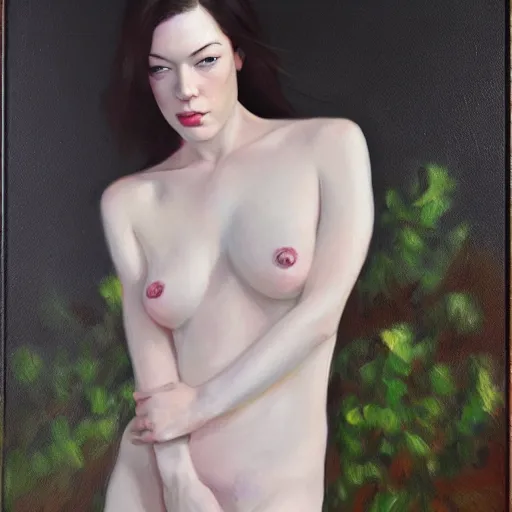 Prompt: stoya, oil painting, artistic