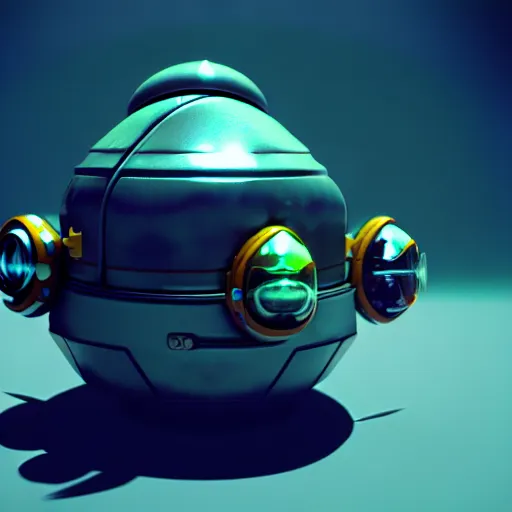 Image similar to a fish bowl mecha, photorealistic 3 d octane render, unreal engine