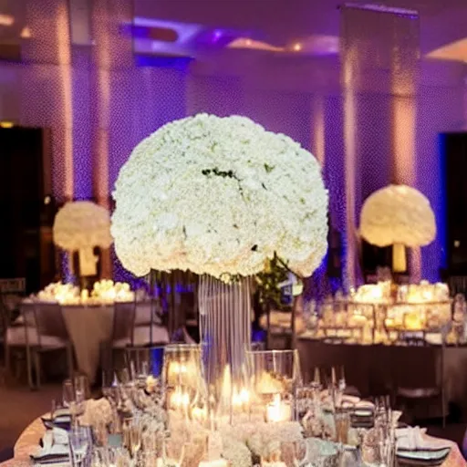 Prompt: ultra modern wedding centerpieces