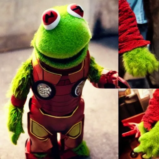 Prompt: “Animal from The Muppets, dressed as Iron Man”
