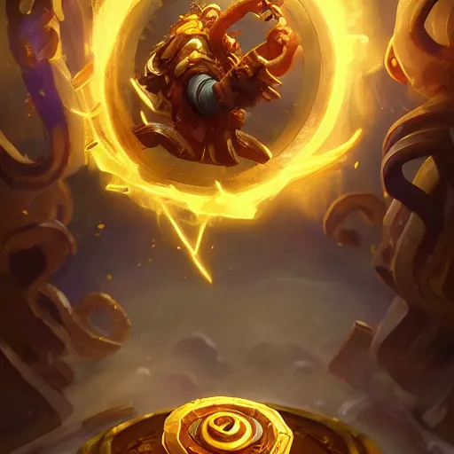 Image similar to thick golden coin spell, thick gold coin, floating golden coin, gold coin, floating coin, tossing a coin, bright masterpiece artstation. 8 k, sharp high quality artwork in style of jose daniel cabrera pena and greg rutkowski, concept art by tooth wu, blizzard warcraft artwork, hearthstone card game artwork