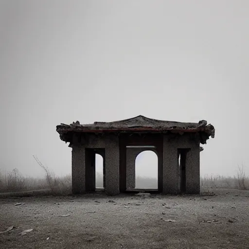 Image similar to abandoned temple by Zhang Kechun