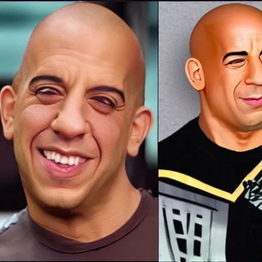 Image similar to a fusion of goofy and vin diesel
