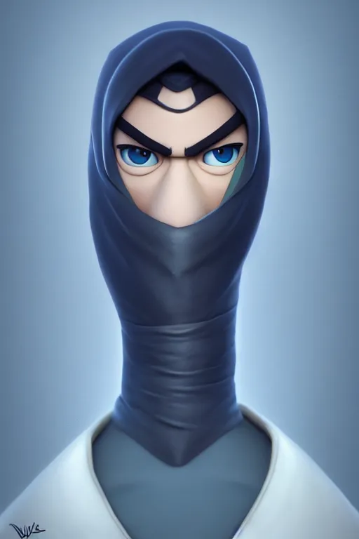 Image similar to a centered stylized render of a cool ninja, by dreamworks, by pixar, by viktoria gavrilenko, by leticia gillett, by lois van baarle, perfect face, 3 d, 8 k