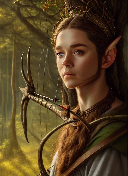 Prompt: a film still portrait of a deer elven archer, finely detailed features, cinematic lighting, perfect art, brian jacques redwall woodland, forest, intricate, artstation, trending on pixiv fanbox, painted by brian jacques greg rutkowski, studio ghibli, fantasy, 4 k