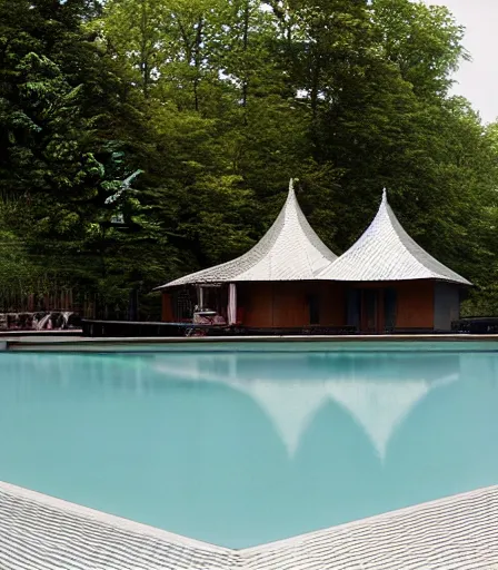 Image similar to a spa designed by berne becher and hilla becher