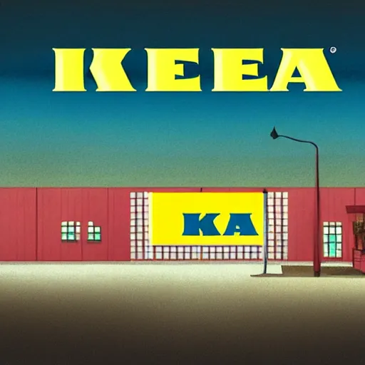 Image similar to ikea in the style of simon stalenhag,