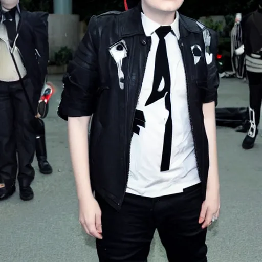 Image similar to Gerard Way cosplaying as Kris from Deltarune