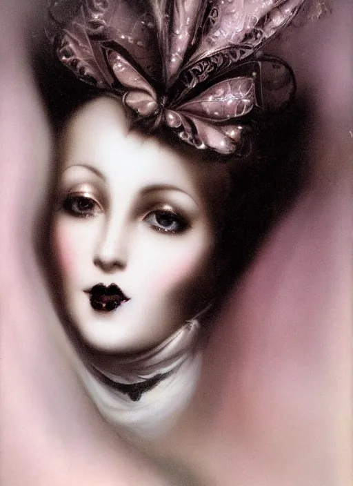 Prompt: gothic princess closeup face portrait. by william - adolphe bouguerea, by rolf armstrong, highly detailded