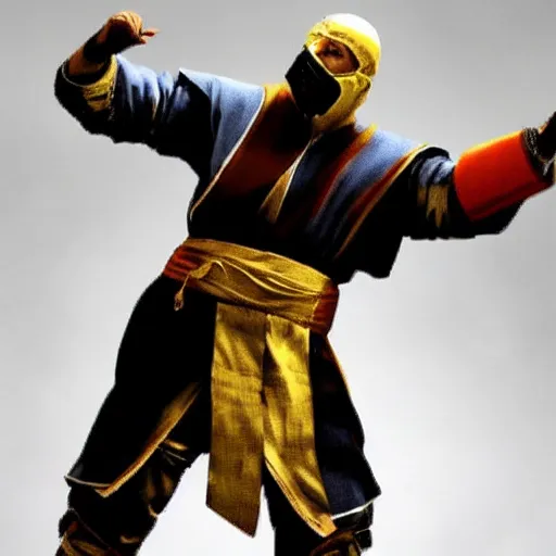 Image similar to the pope as a mortal kombat character