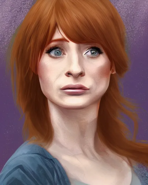 Image similar to a digital painting anime style of Bryce Dallas Howard, in the style of Sakimichan, highly detailed and intricate, 8k, cinematic lighting