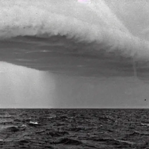 Prompt: waterspouts off the gulf of mexico, photo from the 1 8 8 0's