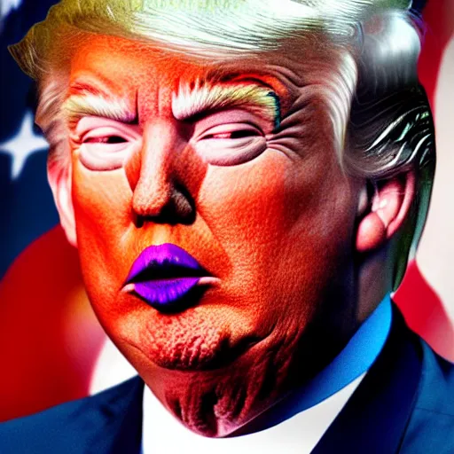 Image similar to donald trump in clown makup