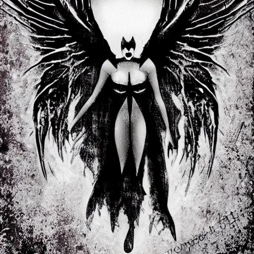 Image similar to vampiric angel, gothic