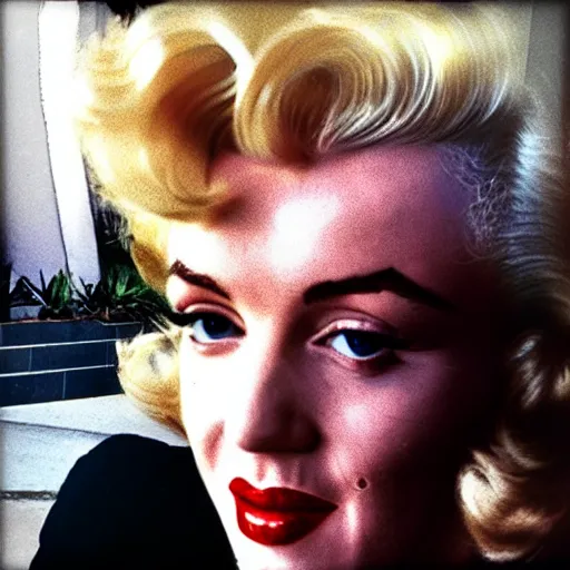 Image similar to iPhone selfie of Marilyn Monroe in Los Angeles 2019