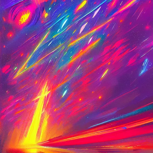 Image similar to a beautiful and vivid and colorful alena aenami fantasy sci - fi acrylic paint illustration. a warp drive reaching infinite density. trending on artstation