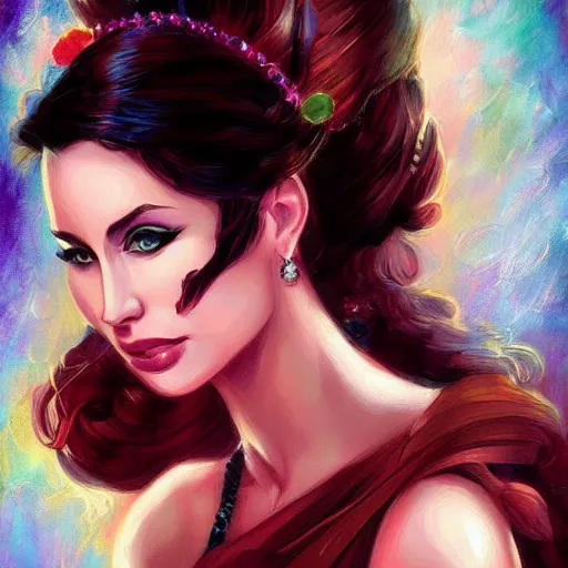 Image similar to beautiful portrait of a woman at a Ball, elegant, lovely colors, in the style of Greg Rutowski and Artgerm, high detail, masterpiece