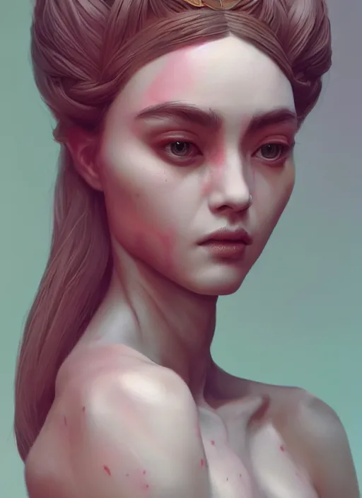 Prompt: a 3 d wlop goddess portrait, 8 k micro details, artwork by tooth wu and wlop and beeple and greg rutkowski, trending on artstation,