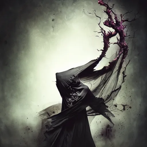 Image similar to dark cloaked eldritch necromancer, by brooke shaden and alberto seveso and eve ventrue and john salminen, trending on artstation hq, deviantart, pinterest, 4 k uhd image