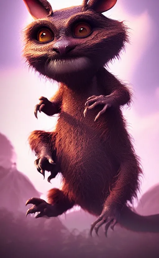 Image similar to cute, creature poster art, movie art, alluring, by lucusfilm, weta studio, 8 k, denoised