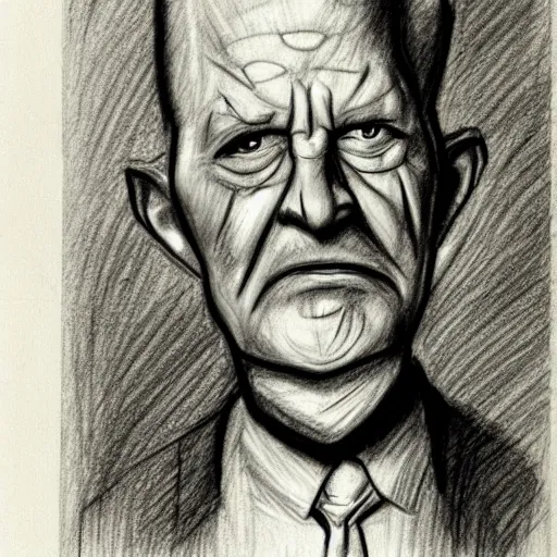 Image similar to pencil sketch by Loomis, caricature