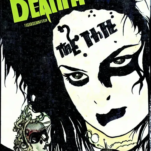 Prompt: death from the'the sandman'comics