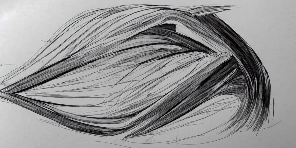 Image similar to davinci sketch technique zaha hadid style