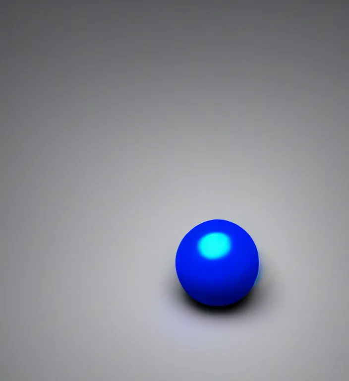 Prompt: a blue ball on a table + specular highlights, ambient occlusion, global illumination, bump map, reflective, caustics, refractive, unreal engine 5