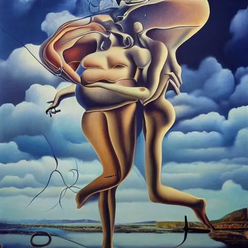 Image similar to If we had more time, We could live forever, Just you and I, We could be together, surrealism, in the style of Salvador Dali, oil on canvas, 8K beautiful detailed mural