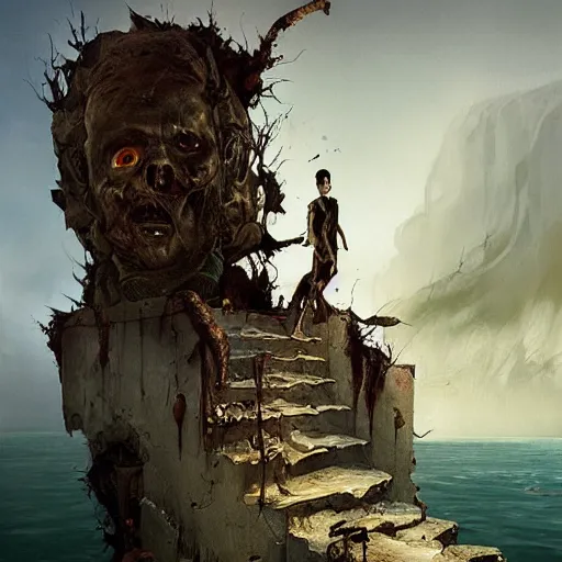 Image similar to zombie salvador dali geog darrow greg rutkowski