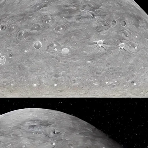 Prompt: hidden martian civilization on the other side of the moon, well lit, alien undercover report (REUTERS)