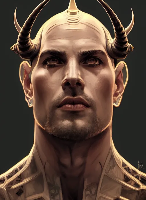 Prompt: symmetry!! portrait of horned borderlands 3 ( male ) psycho, intricate, elegant, highly detailed, digital painting, artstation, concept art, smooth, sharp focus, illustration, art by artgerm and greg rutkowski and alphonse mucha, 8 k