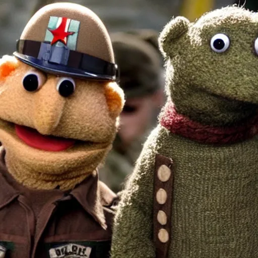 Image similar to saving private ryan with muppets