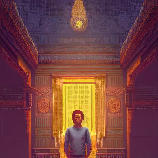 Image similar to the prime minister of malaysia, beautiful detailed pixelart by albertov, intricate details, beautiful, dithered gradients, volumetric lighting, cgsociety, artstation, smooth, sharp focus, 2 d illustration, by greg rutkowski, amazing art by dan mumford