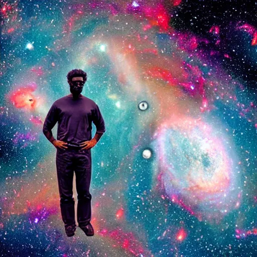 Prompt: portrait of god, galaxies and nebulae behind him in a transcendent, ascended plane of existence and reality