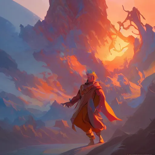 Image similar to hero world wizard of the coast, behance hd by jesper ejsing, by rhads, makoto shinkai and lois van baarle, ilya kuvshinov, rossdraws global illumination