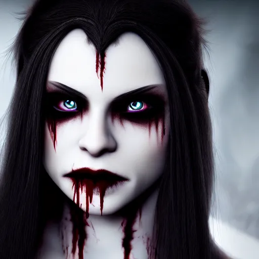 Image similar to photo of a real-life beautiful female vampire warrior, highly detailed, 4k