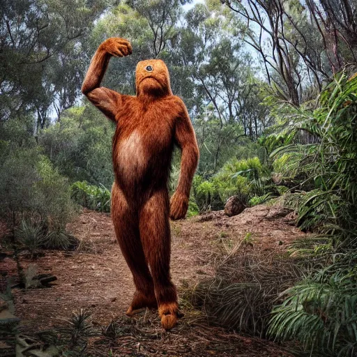 Image similar to National Geographic photo of yowie in the Australian bush