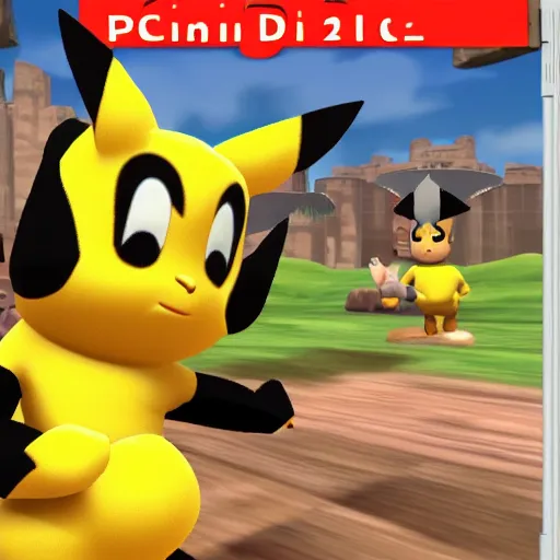 Image similar to pichu as a ps 2 game