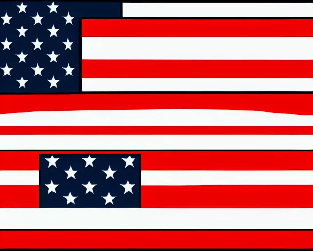 Prompt: the united states flag by lisa frank
