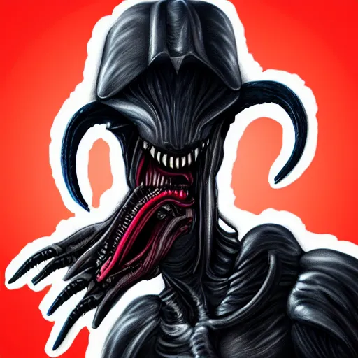 Image similar to xenomorph, wearing a silly hat, tinder profile