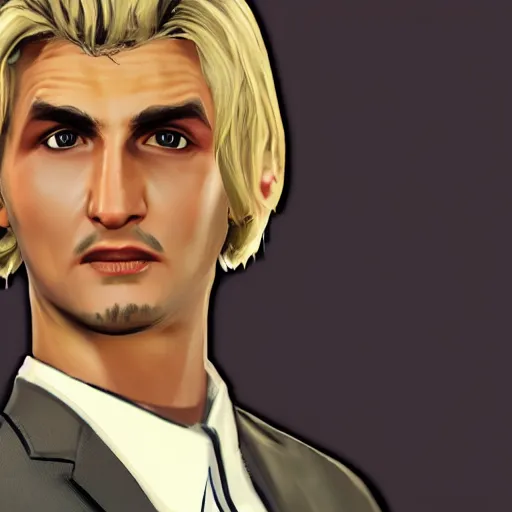 Image similar to closeup of handsome gigachad XQC as a GTA character in a loading screen