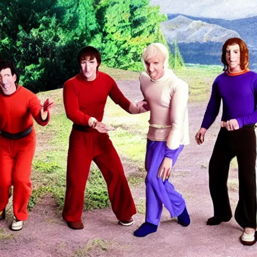 Prompt: The Wiggles as the Fellowship of the Ring